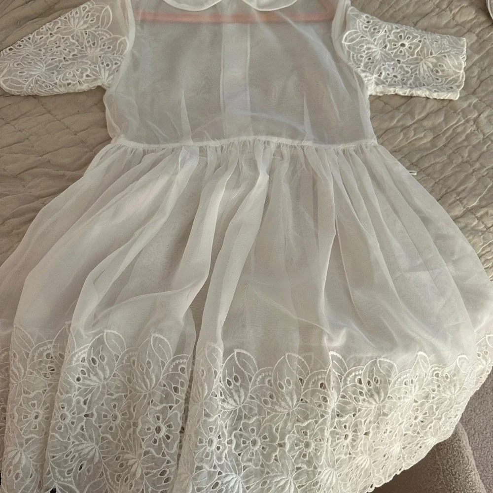 Vintage White Lace Kids Dress